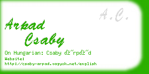arpad csaby business card
